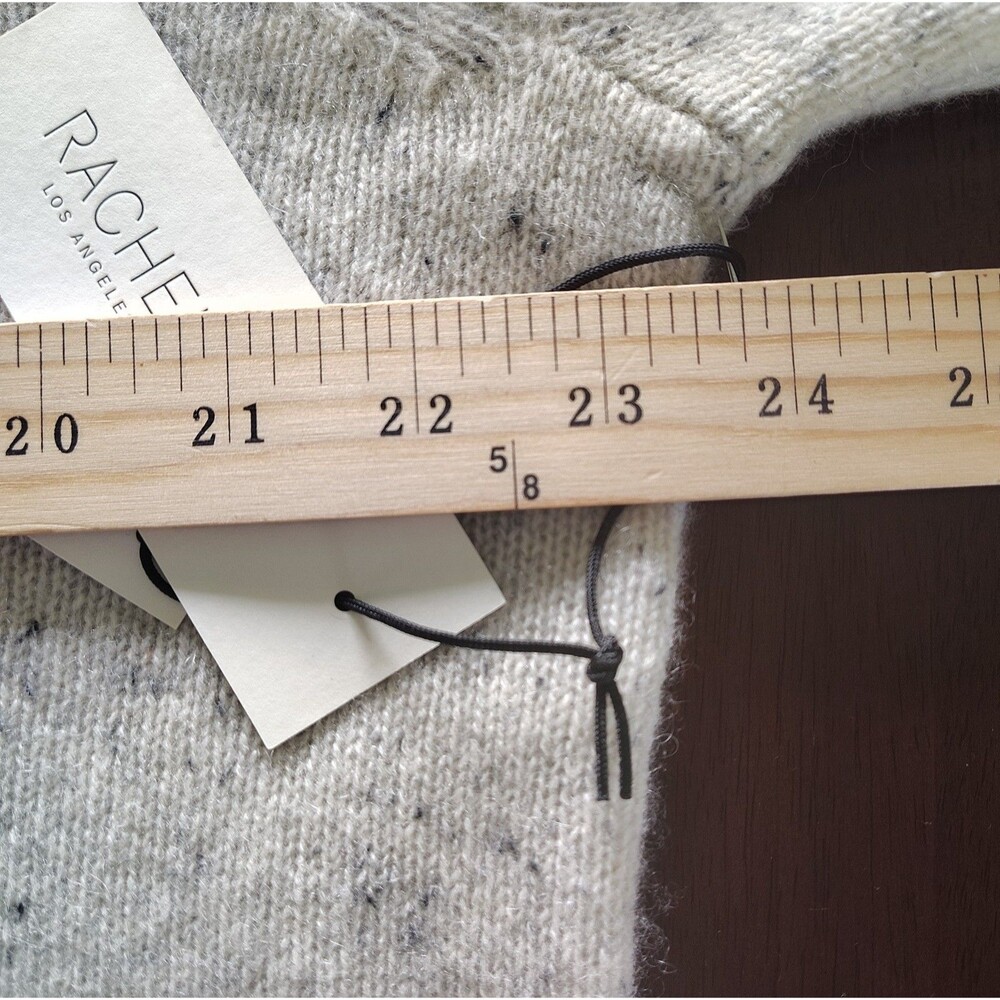 Rachel Zoe Womens XL 100% 2-Ply Cashmere Sweater NWT Luxury Soft Knit Crew Neck - Picture 7 of 9